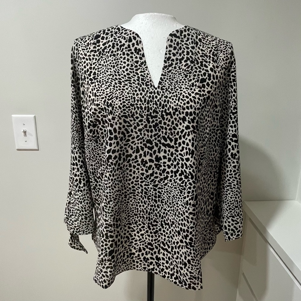 NWT Michael Kors Blouse Animal Cheetah Leopard Work Office Business Boss
